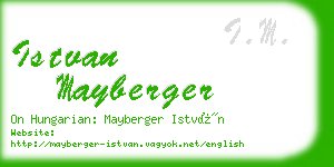 istvan mayberger business card